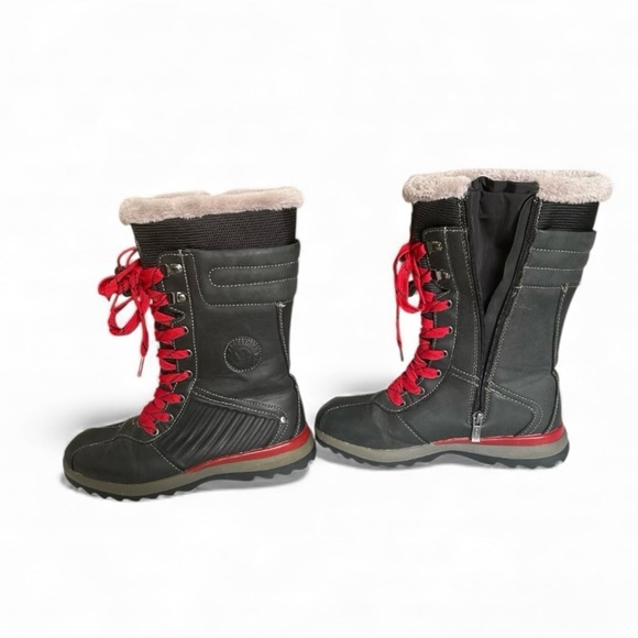 Aquatherm Shoes - Aquatherm Canada Faux Fur Mobwife Womens Snow Boots size 6 buttery leather